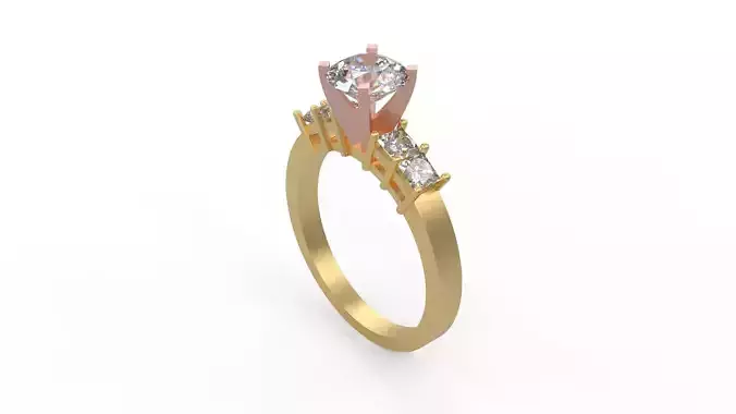 Woman Solitaire Ring 341