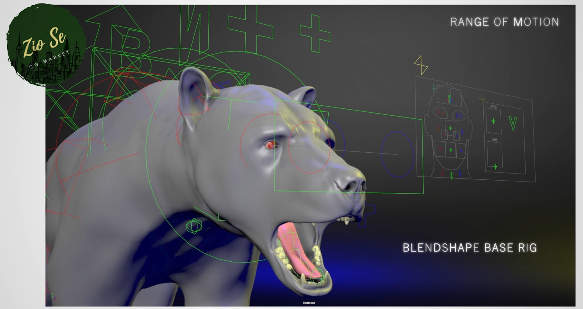 Bear Skin Rigged 3D model_6