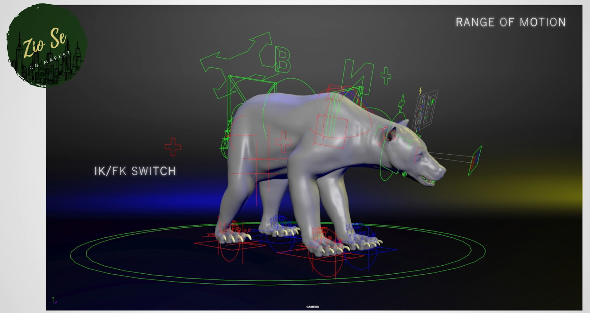 Bear Skin Rigged 3D model_5