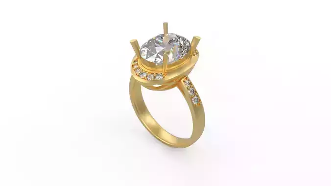 Woman Solitaire Ring 348