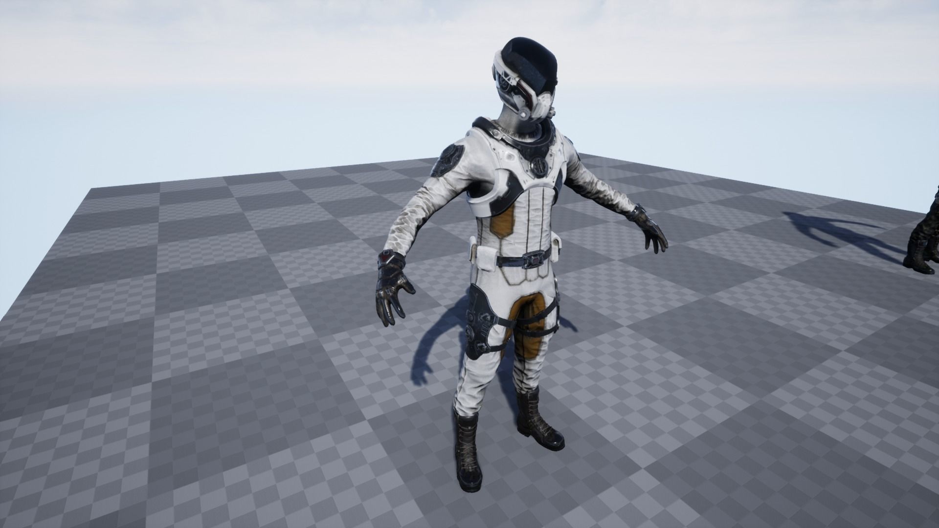SCI-FI soldier Low-poly 3D model_21