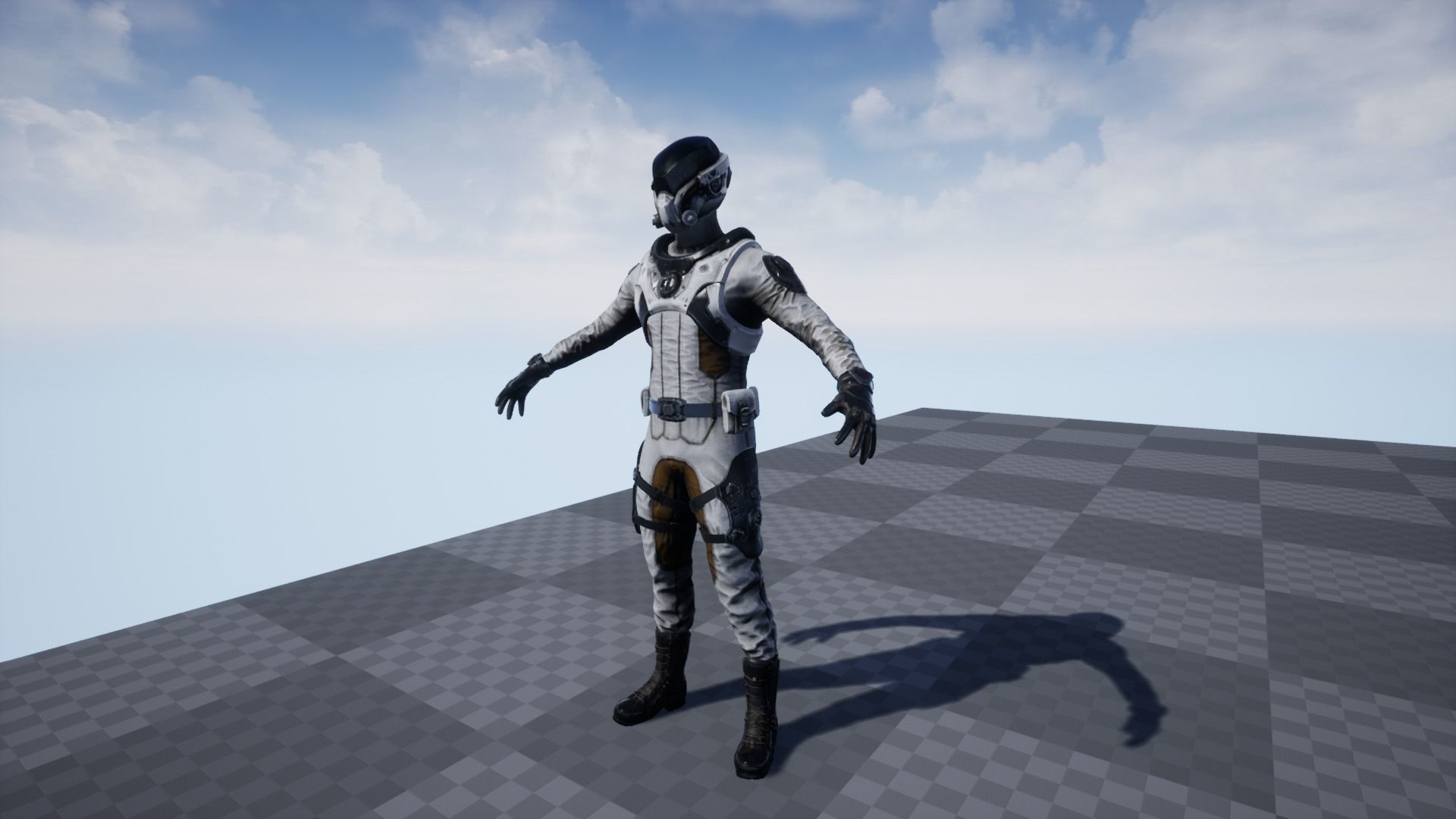 SCI-FI soldier Low-poly 3D model_19