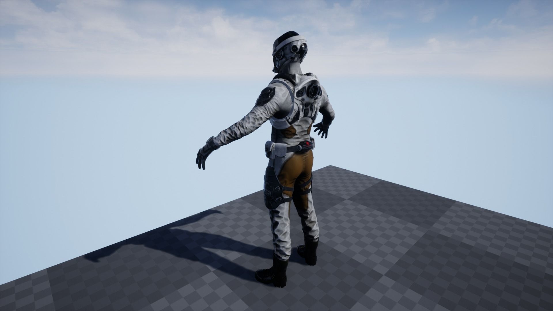 SCI-FI soldier Low-poly 3D model_23