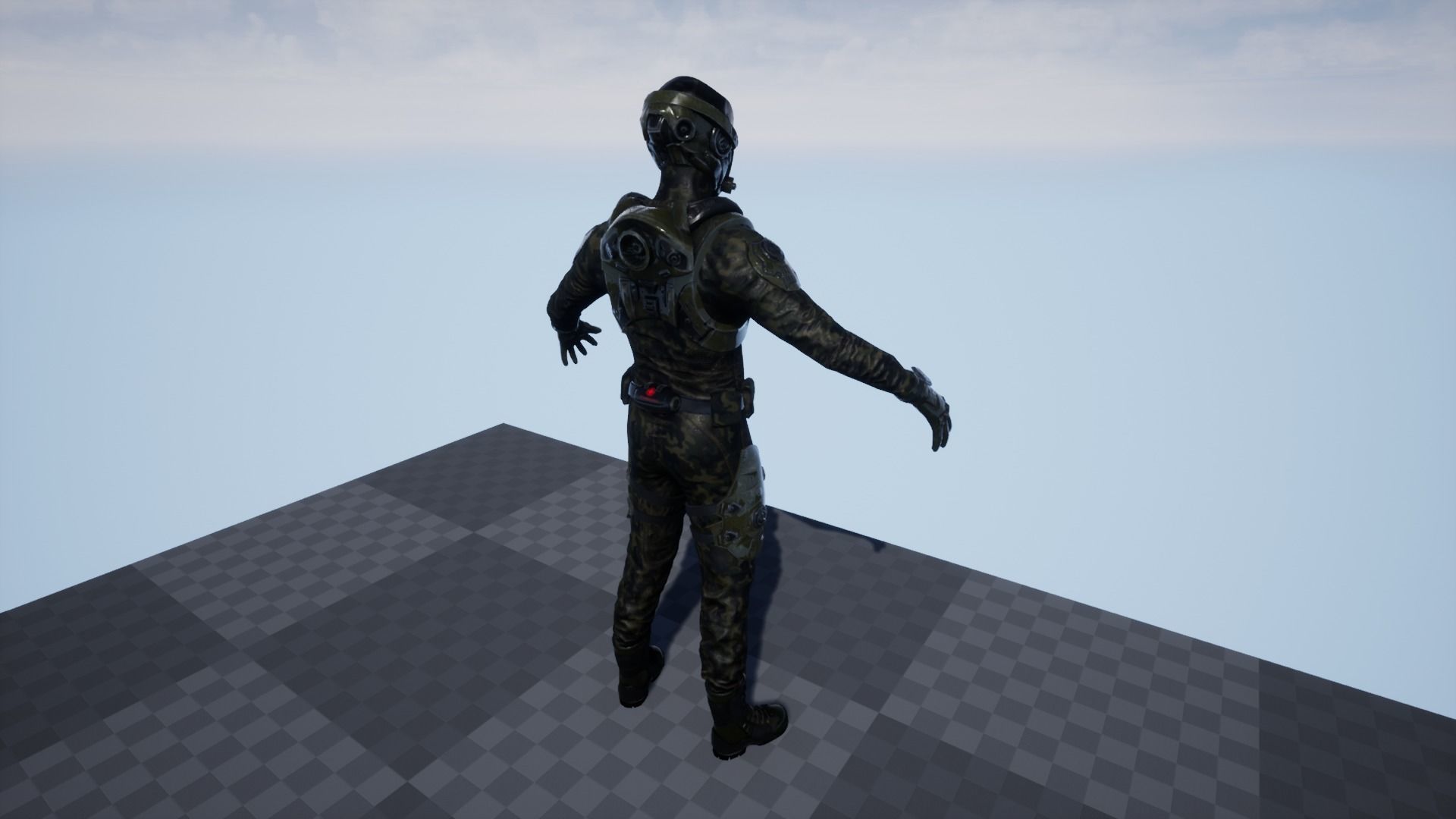 SCI-FI soldier Low-poly 3D model_24