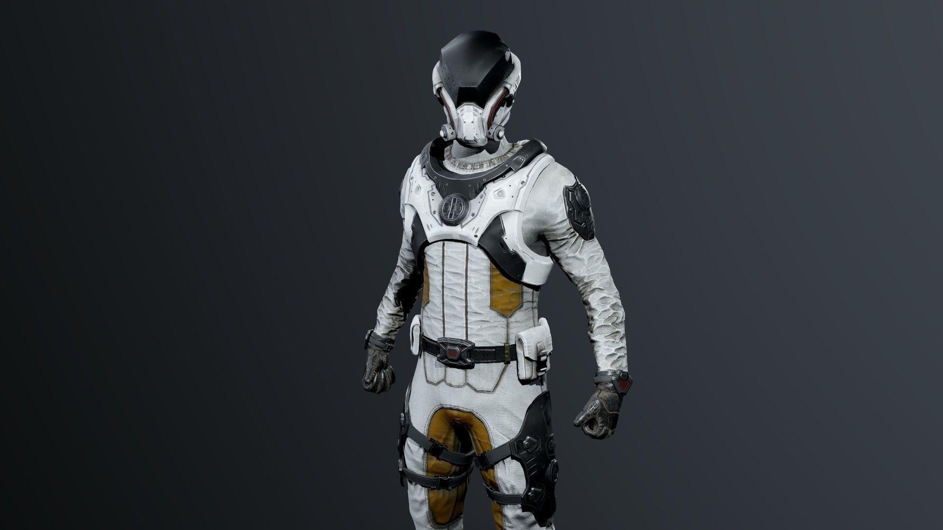 SCI-FI soldier Low-poly 3D model_17