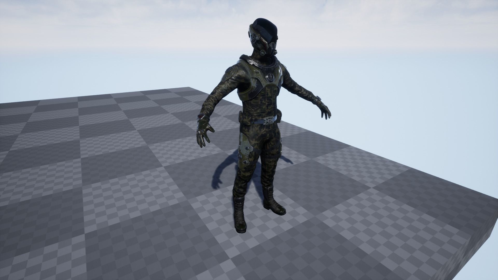 SCI-FI soldier Low-poly 3D model_20