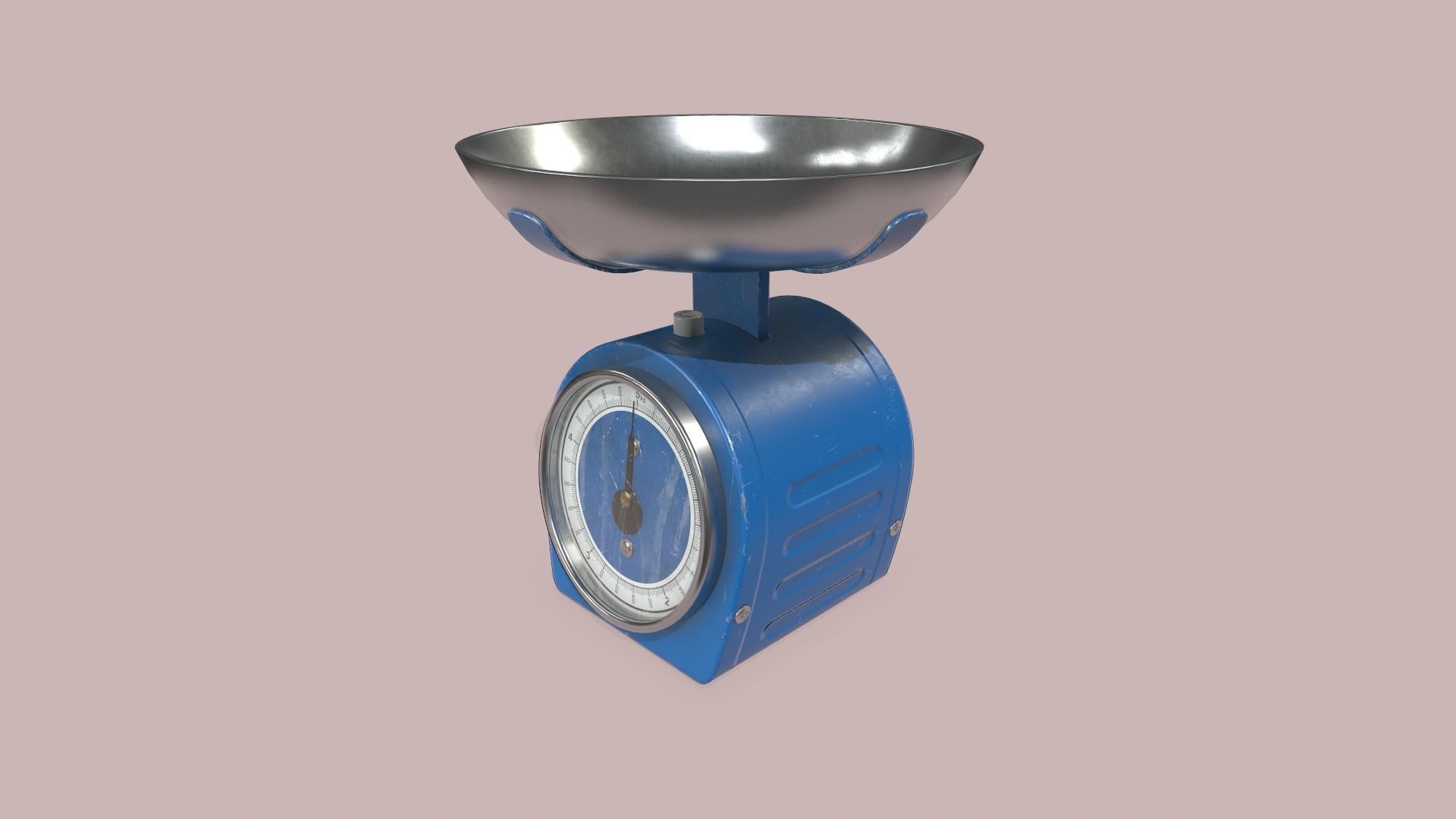 Kitchen Scales Low-poly 3D model_3