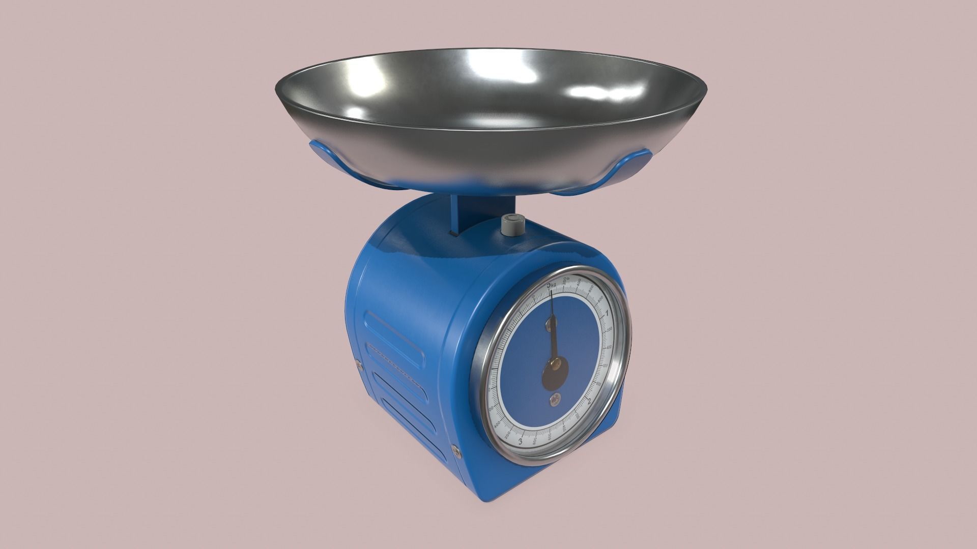 Kitchen Scales Low-poly 3D model_4