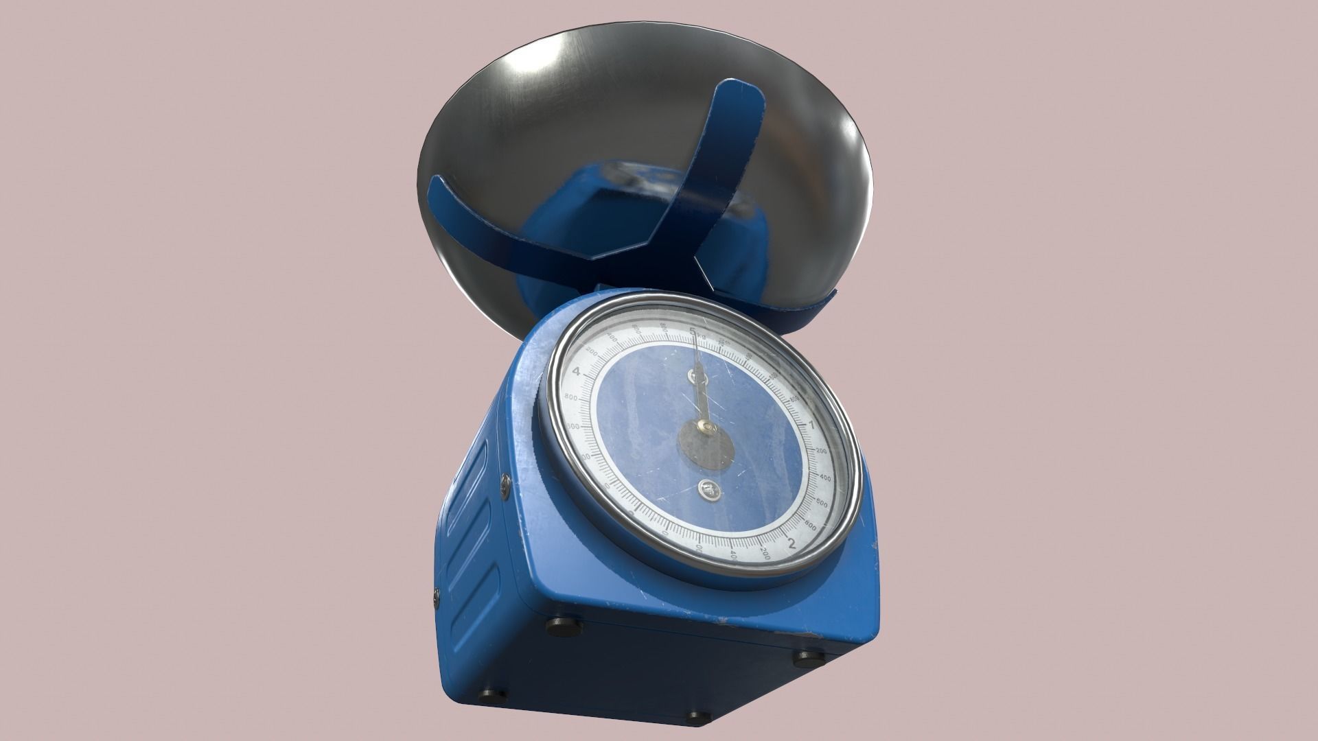Kitchen Scales Low-poly 3D model_12
