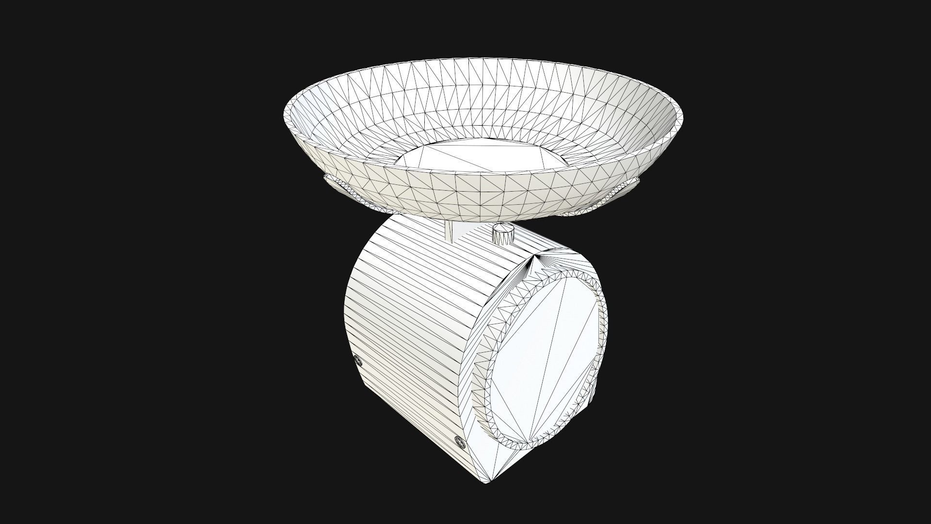 Kitchen Scales Low-poly 3D model_13