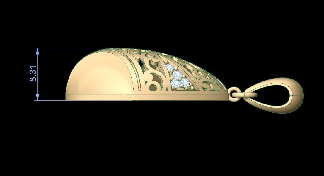 Ultra Vision Pendant 082 3D print model_6