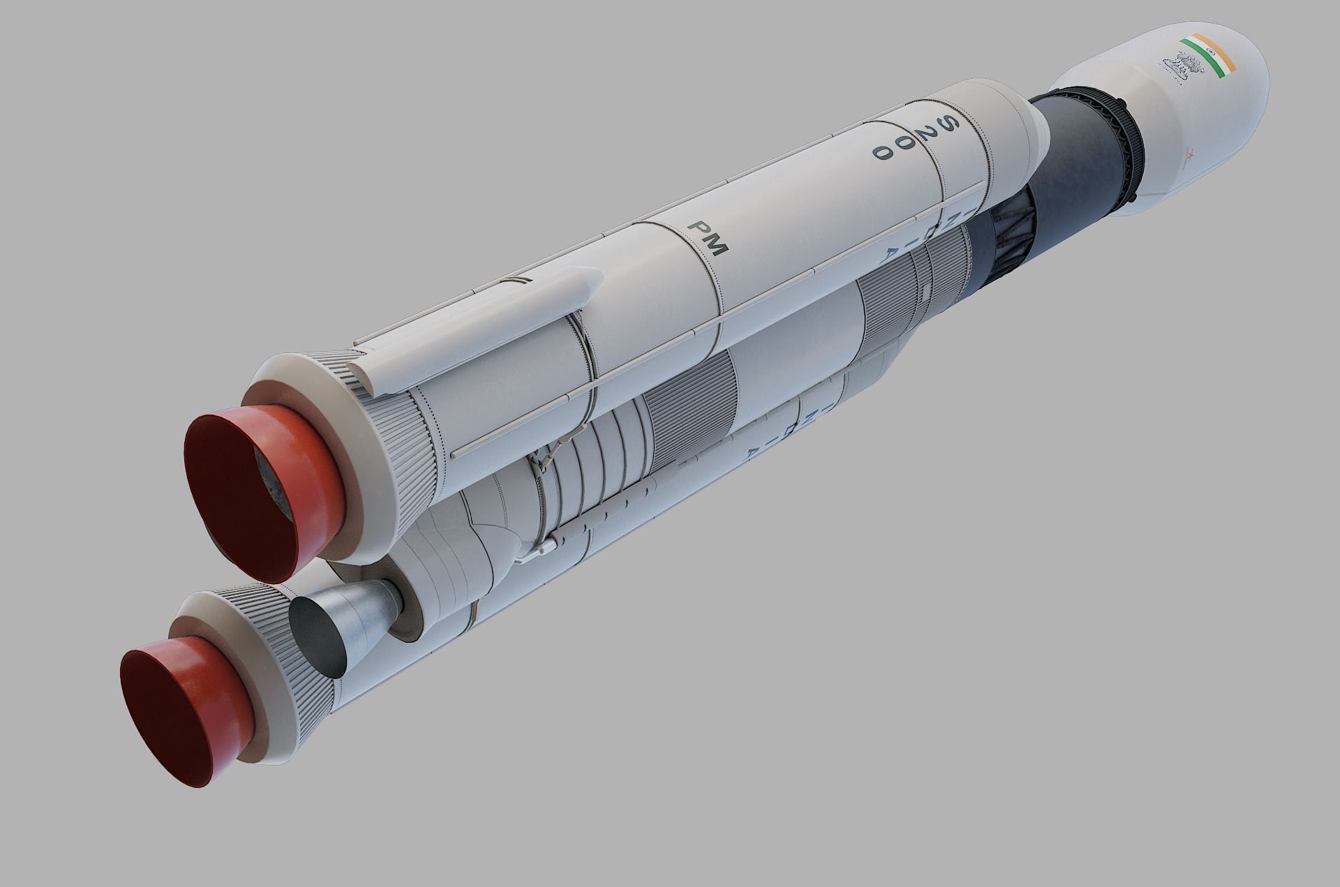 GSLV rocket 3D model_21