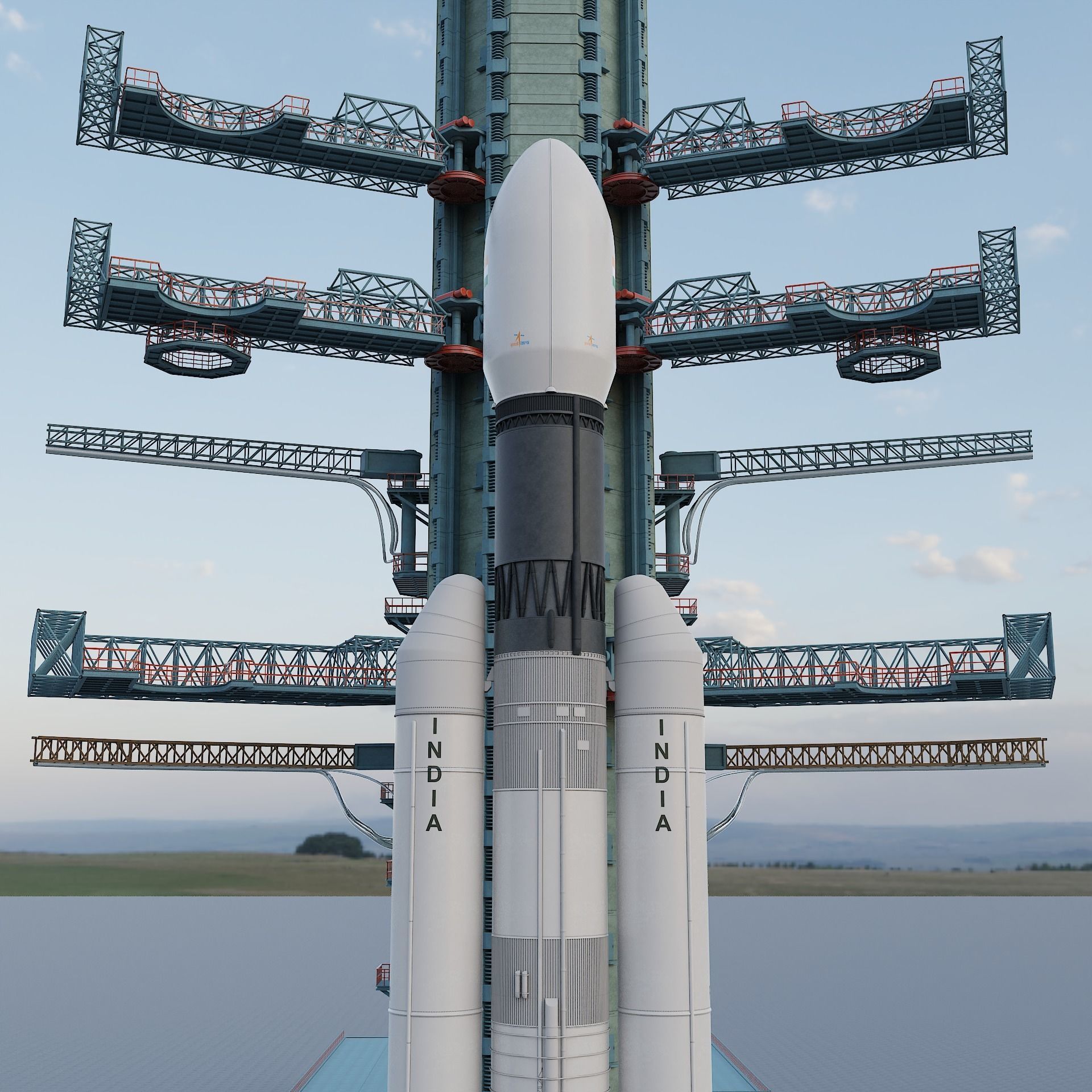 GSLV rocket 3D model_17