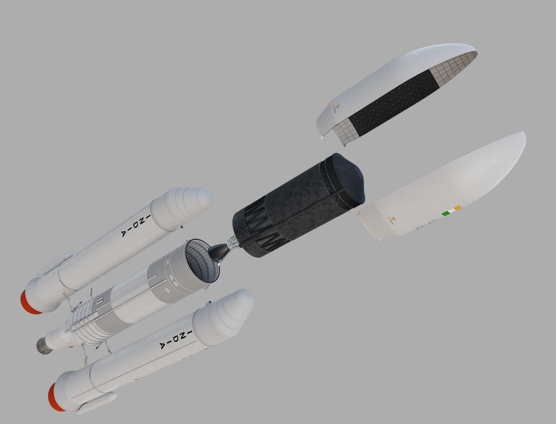 GSLV rocket 3D model_42