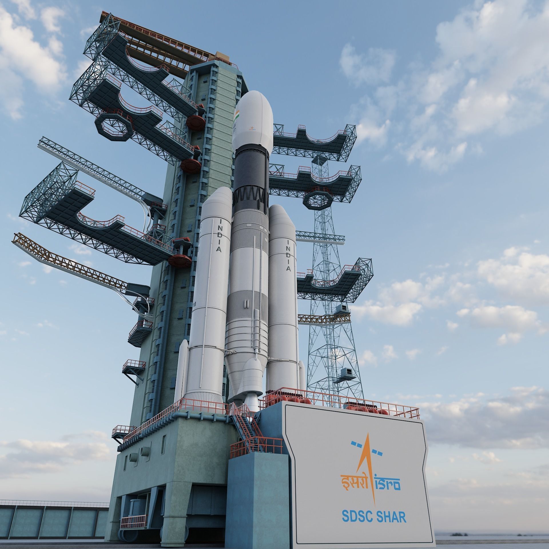 GSLV rocket 3D model_14