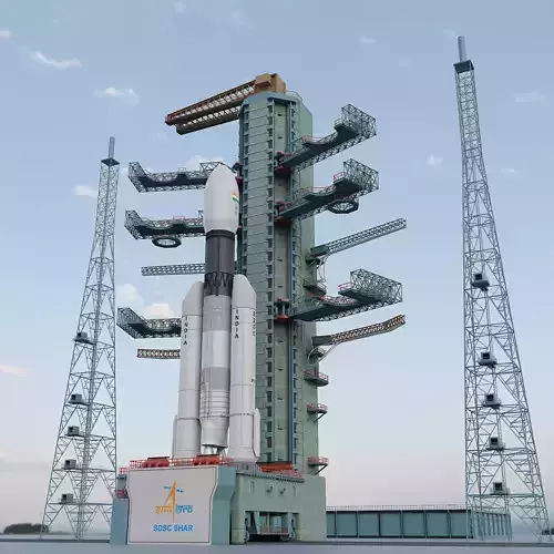 GSLV rocket 3D model