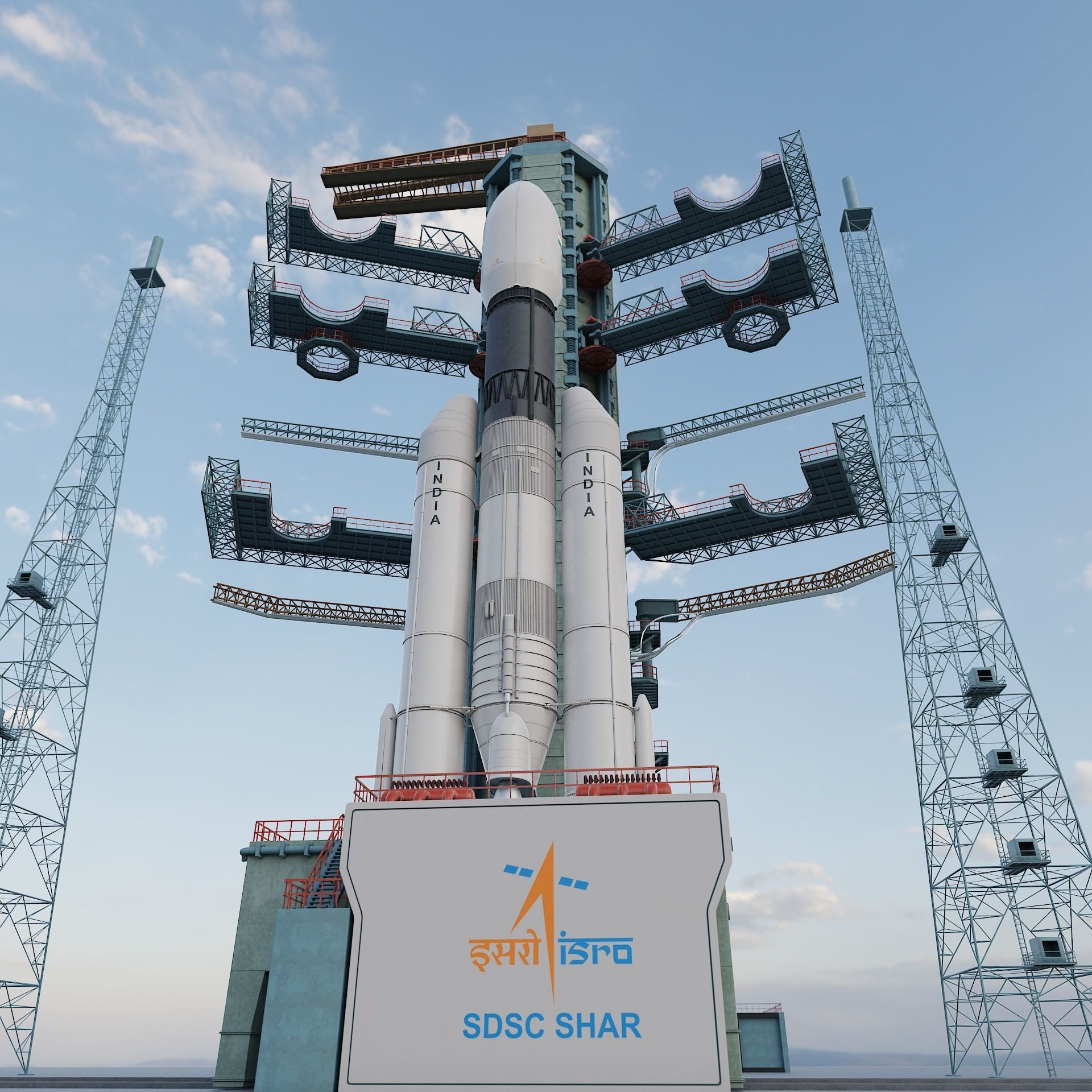 GSLV rocket 3D model_19