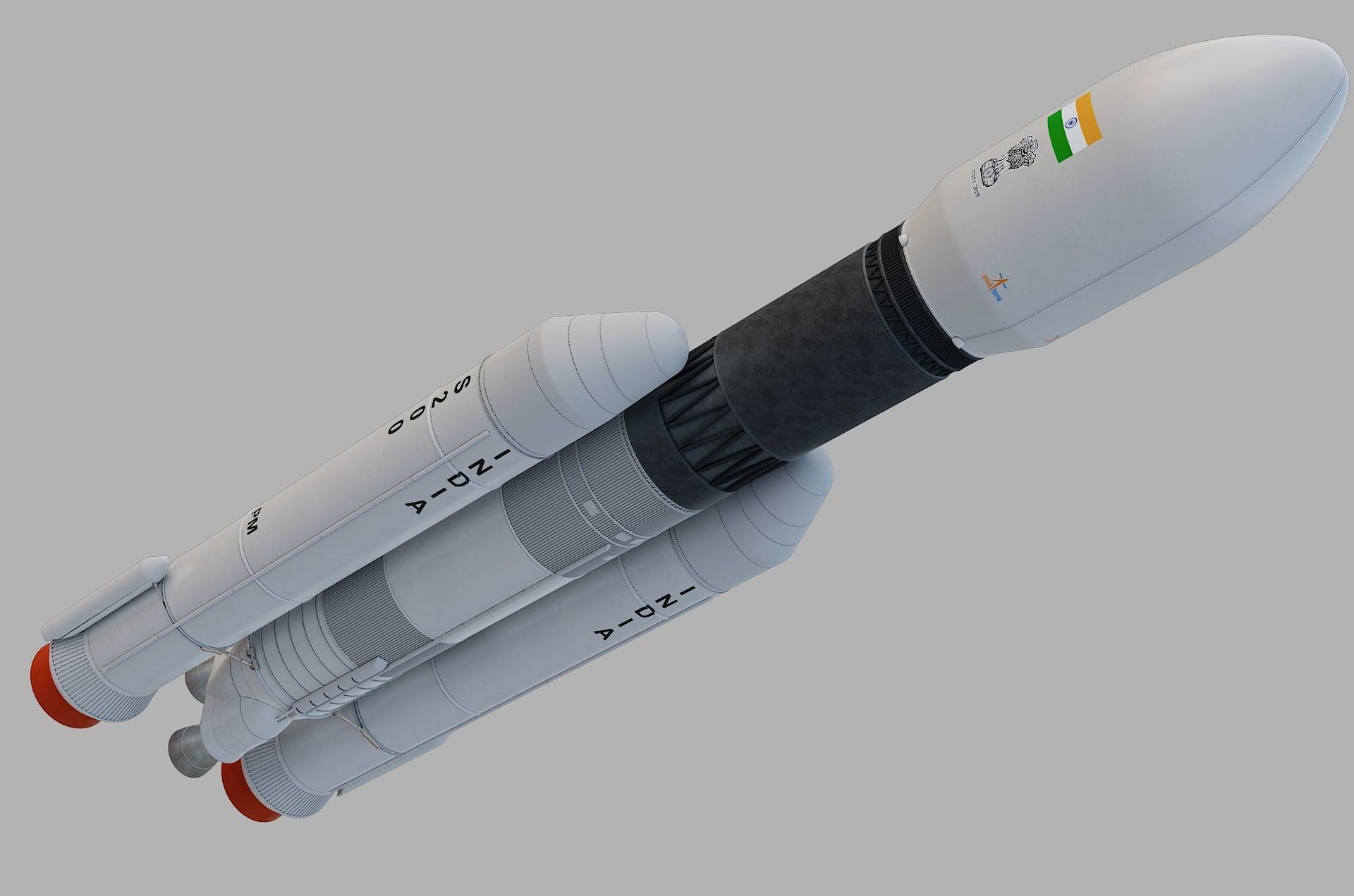 GSLV rocket 3D model_30