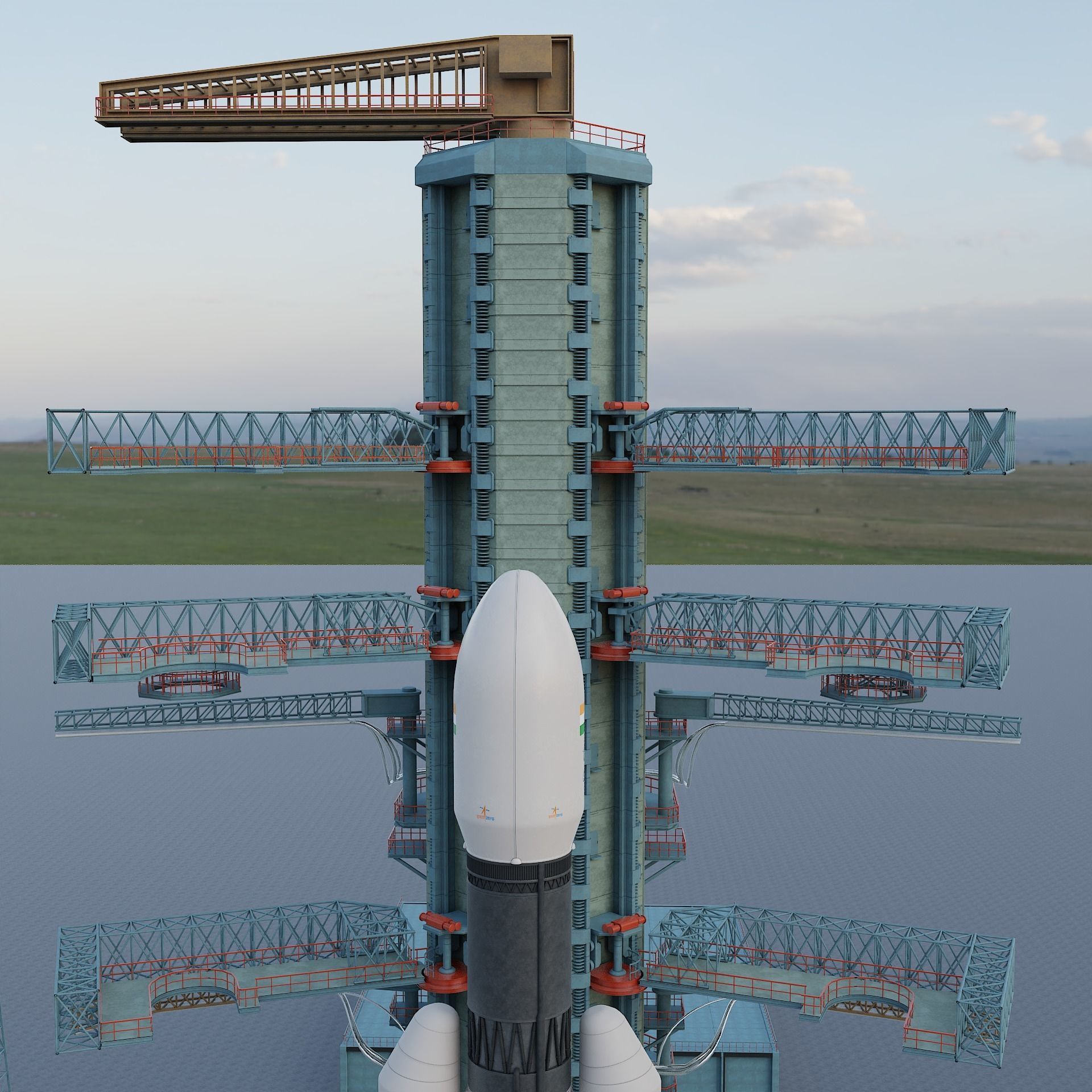 GSLV rocket 3D model_13