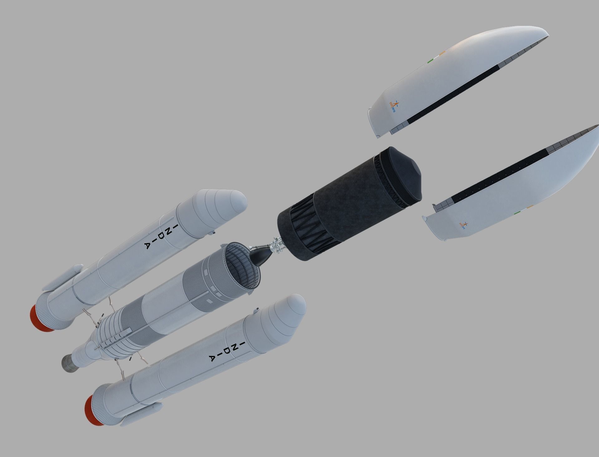 GSLV rocket 3D model_46