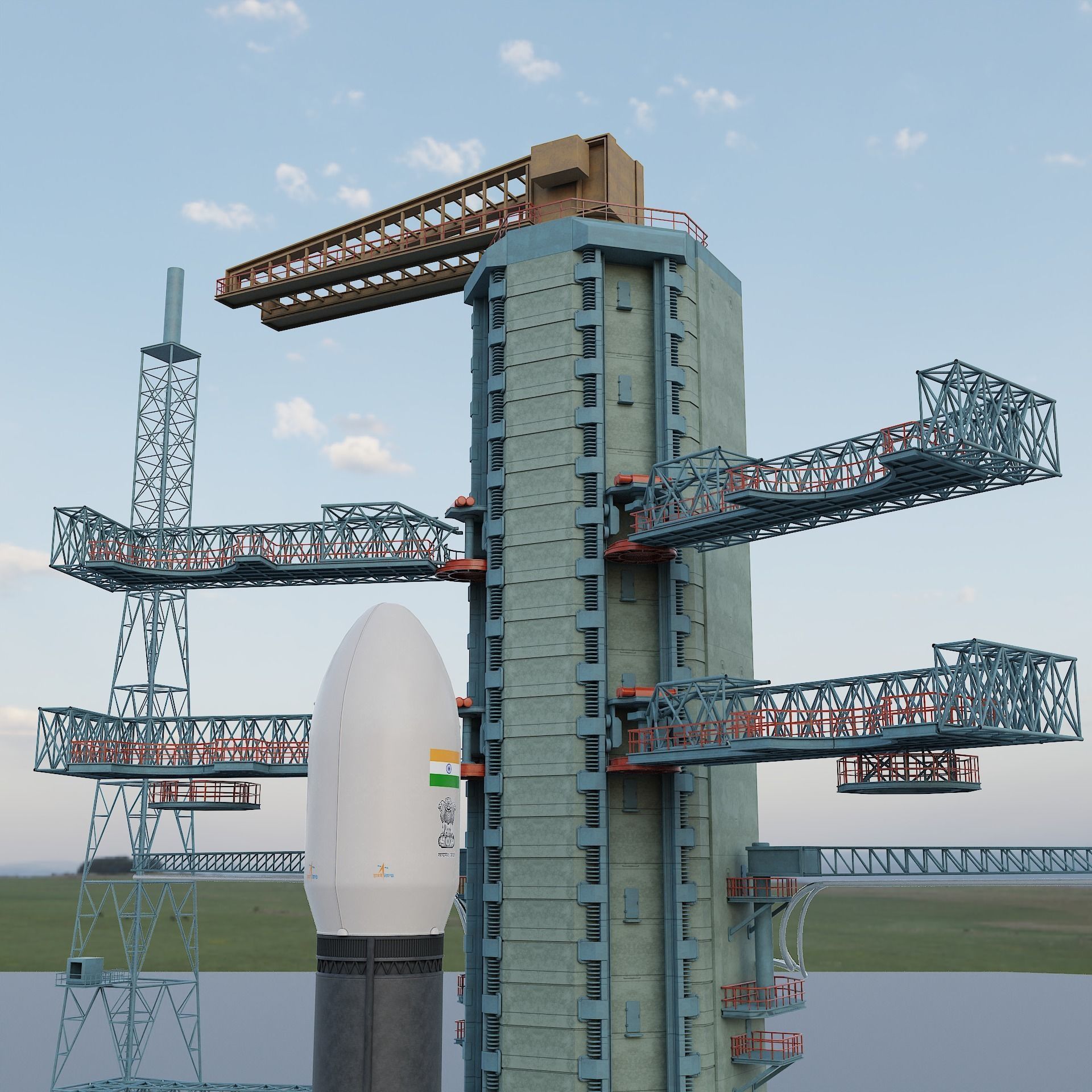 GSLV rocket 3D model_6