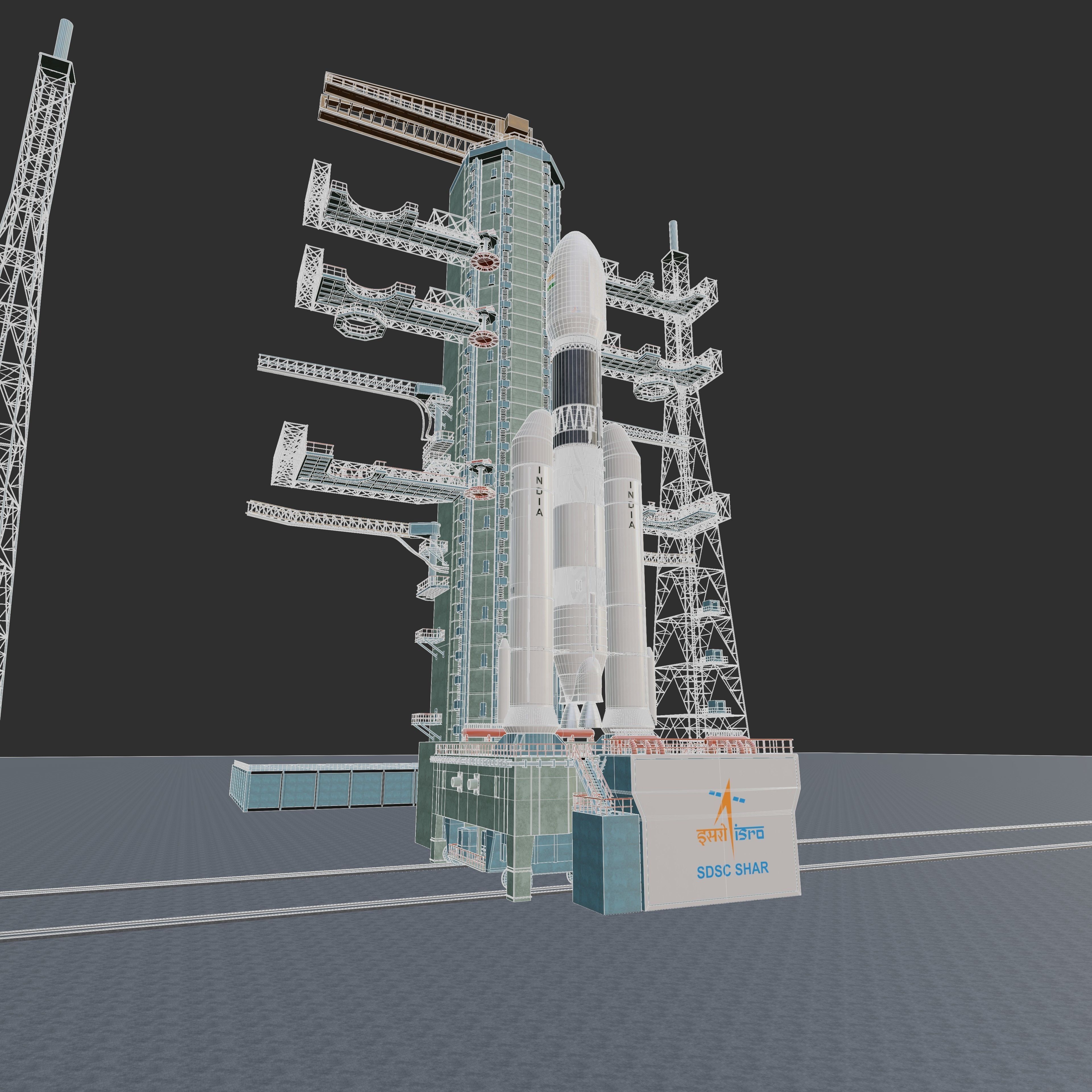 GSLV rocket 3D model_51