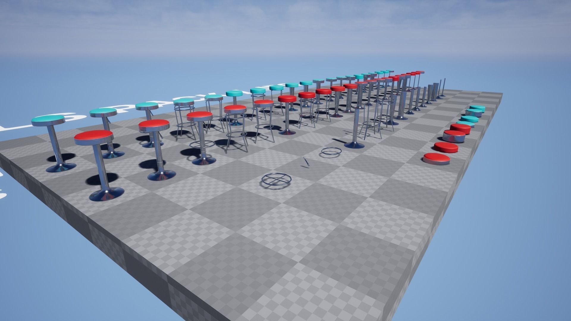 Diner Stools Pack JFG V3 - REV2 Low-poly 3D model_23