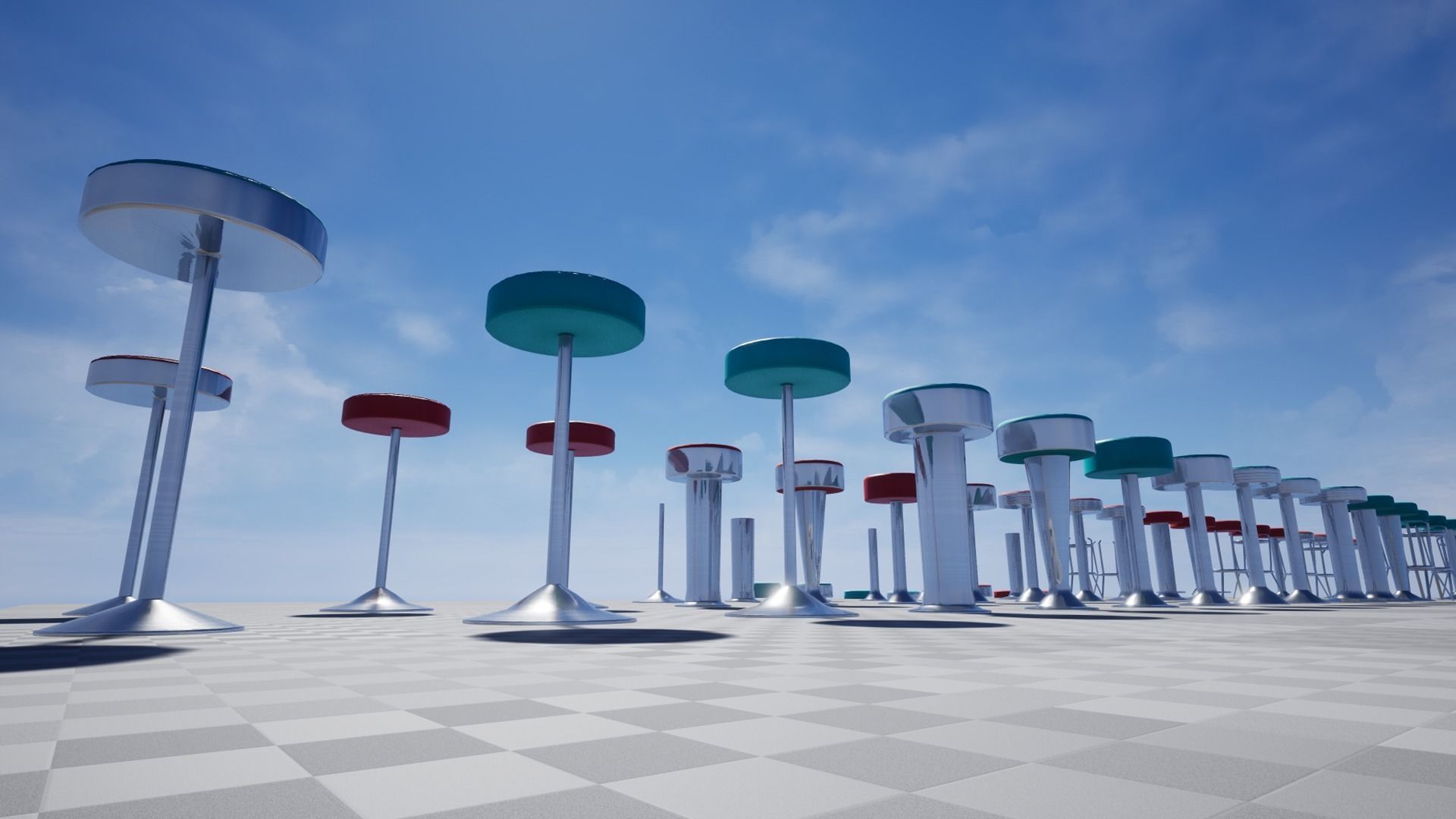 Diner Stools Pack JFG V3 - REV2 Low-poly 3D model_19