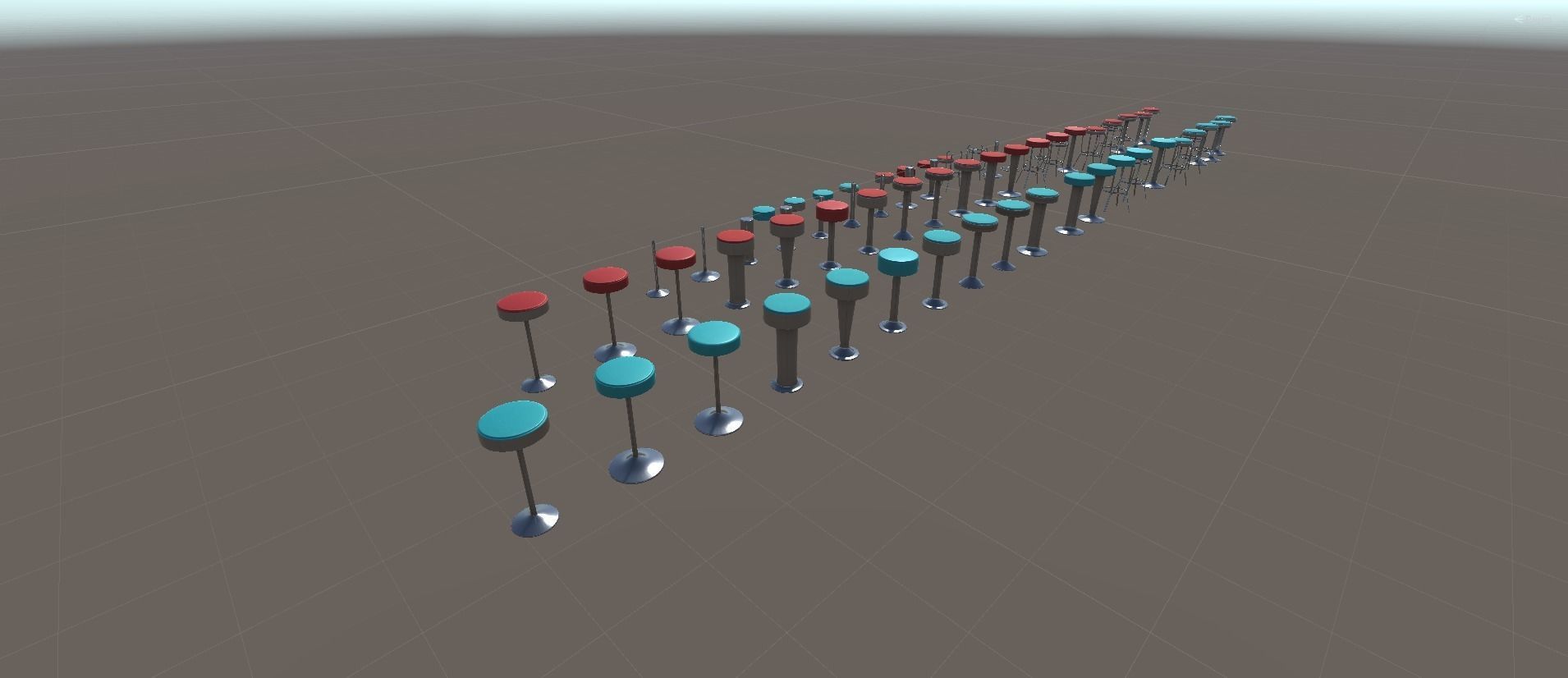 Diner Stools Pack JFG V3 - REV2 Low-poly 3D model_37