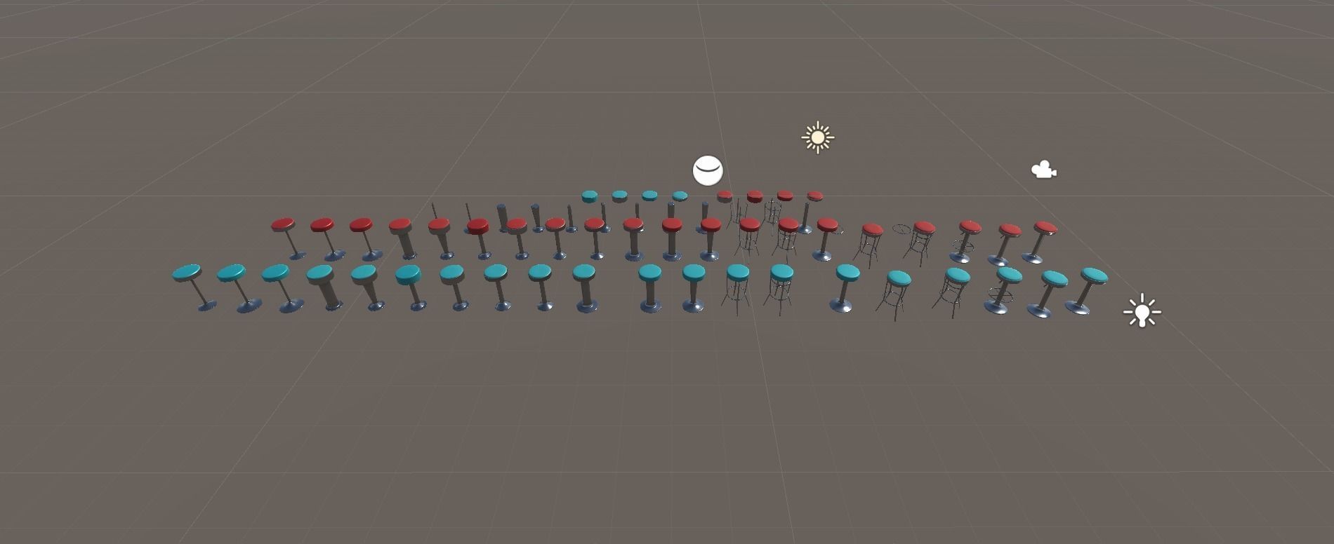 Diner Stools Pack JFG V3 - REV2 Low-poly 3D model_35