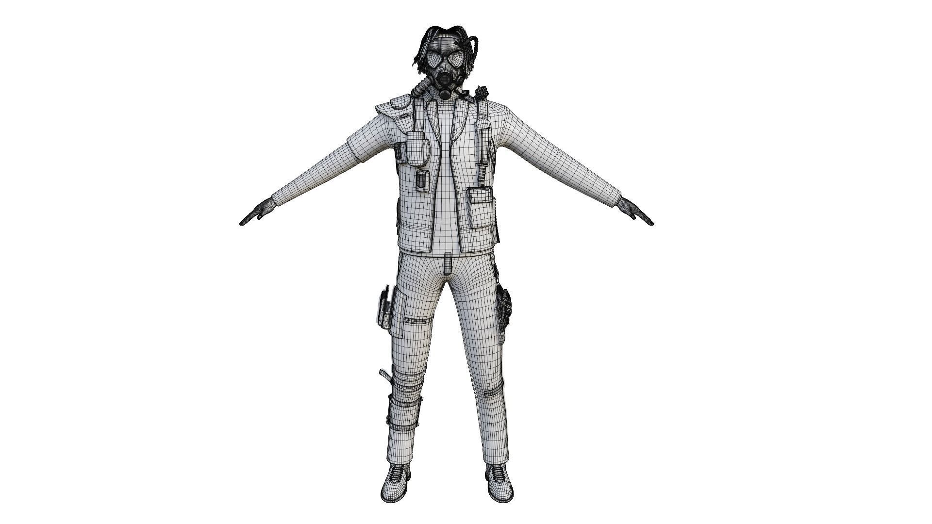 Wasteland Character 3D model_4