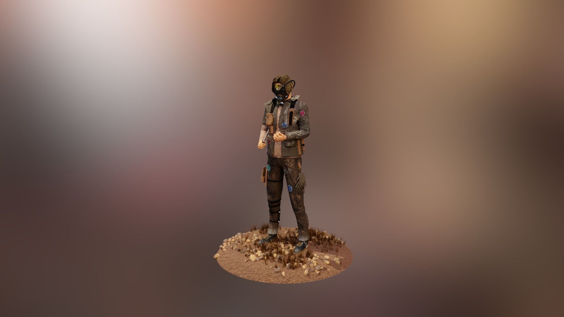 Wasteland Character 3D model_2