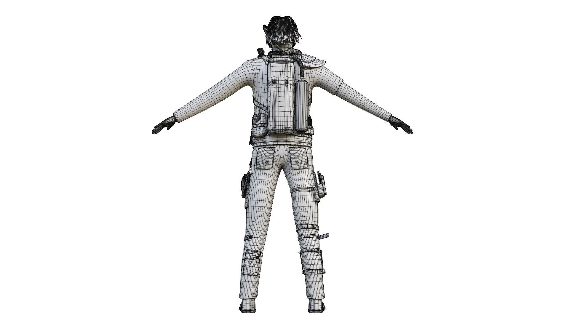 Wasteland Character 3D model_6