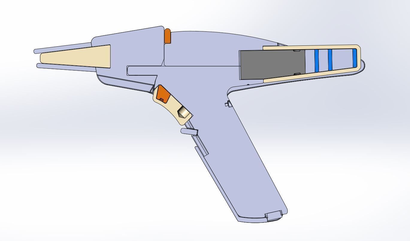 Prototype Phaser from Star Trek 2 The Wrath of Khan 1982 3D print model_31