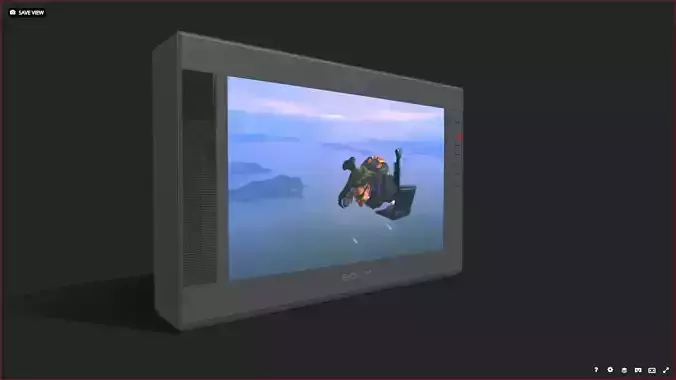 Sony Trinitron CRT TV Low-poly 3D model