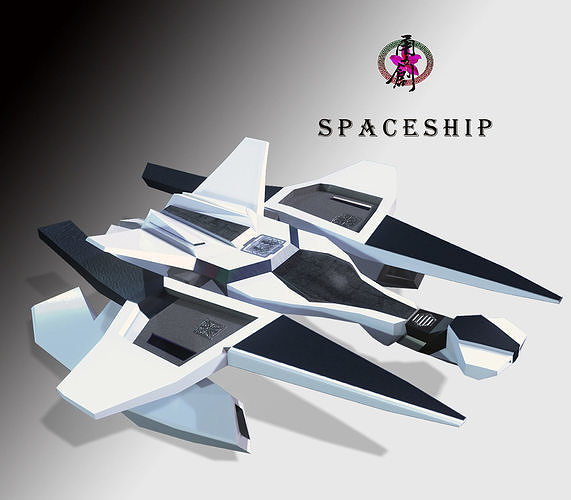 AI World - Spaceship Low-poly 3D model