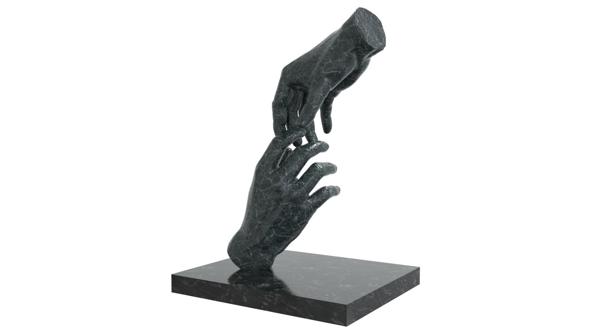 abstract sculpture Low-poly 3D model_3