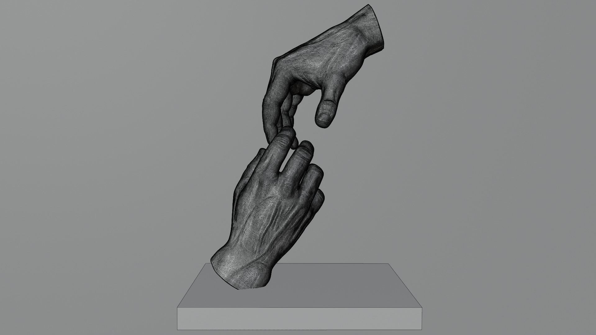 abstract sculpture Low-poly 3D model_4