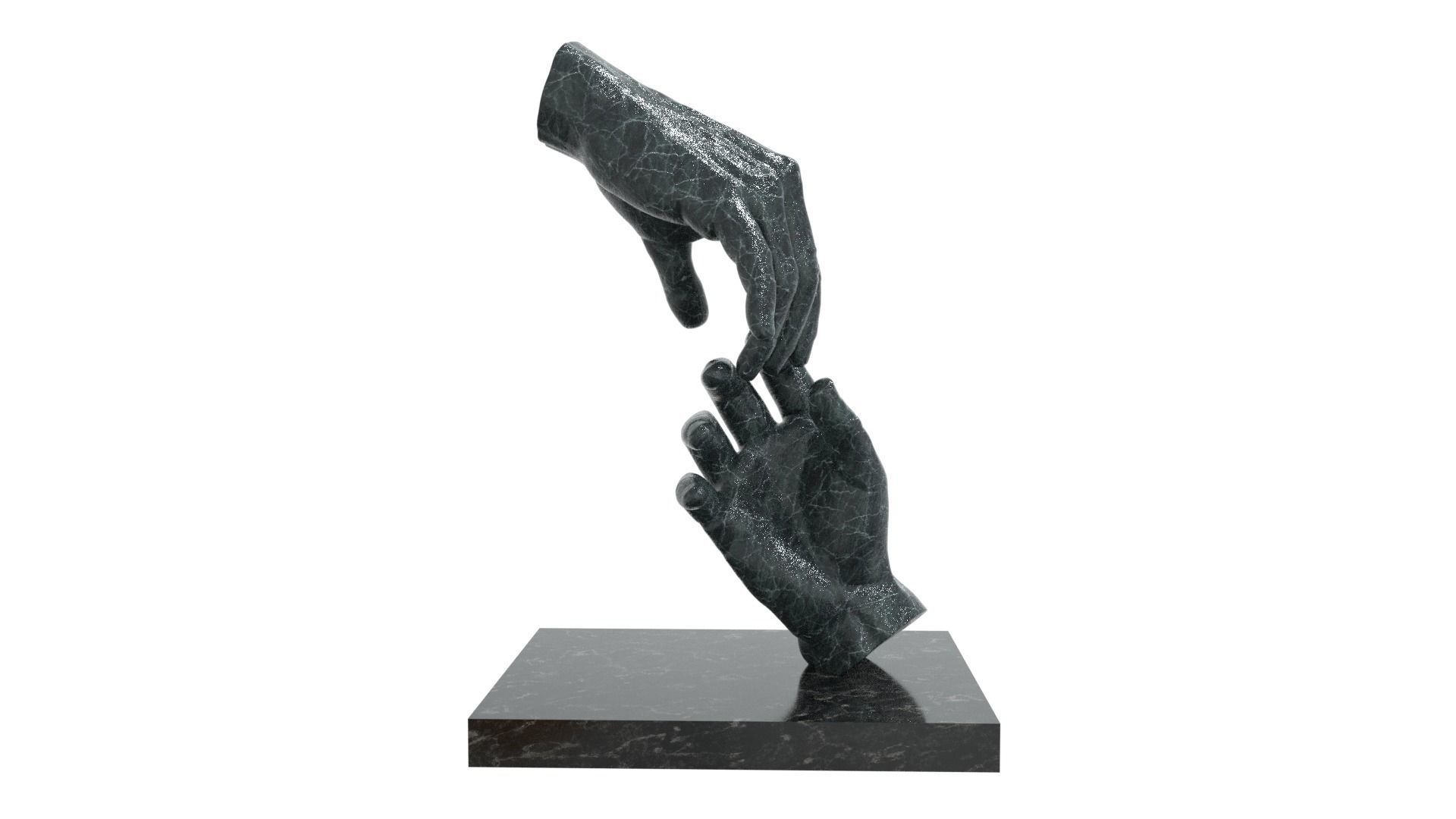 abstract sculpture Low-poly 3D model_1