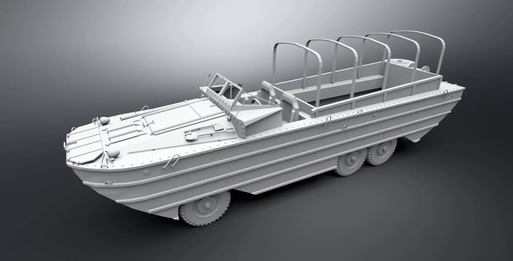 DUKW Articulated Scale model 3D print model_0