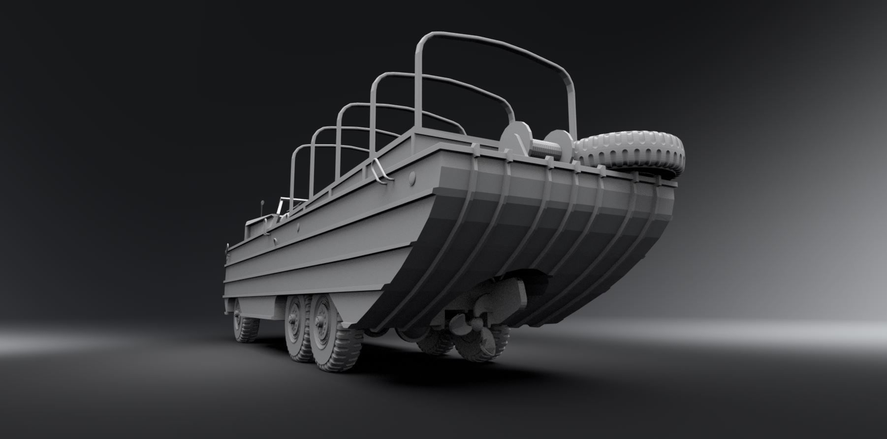 DUKW Articulated Scale model 3D print model_2