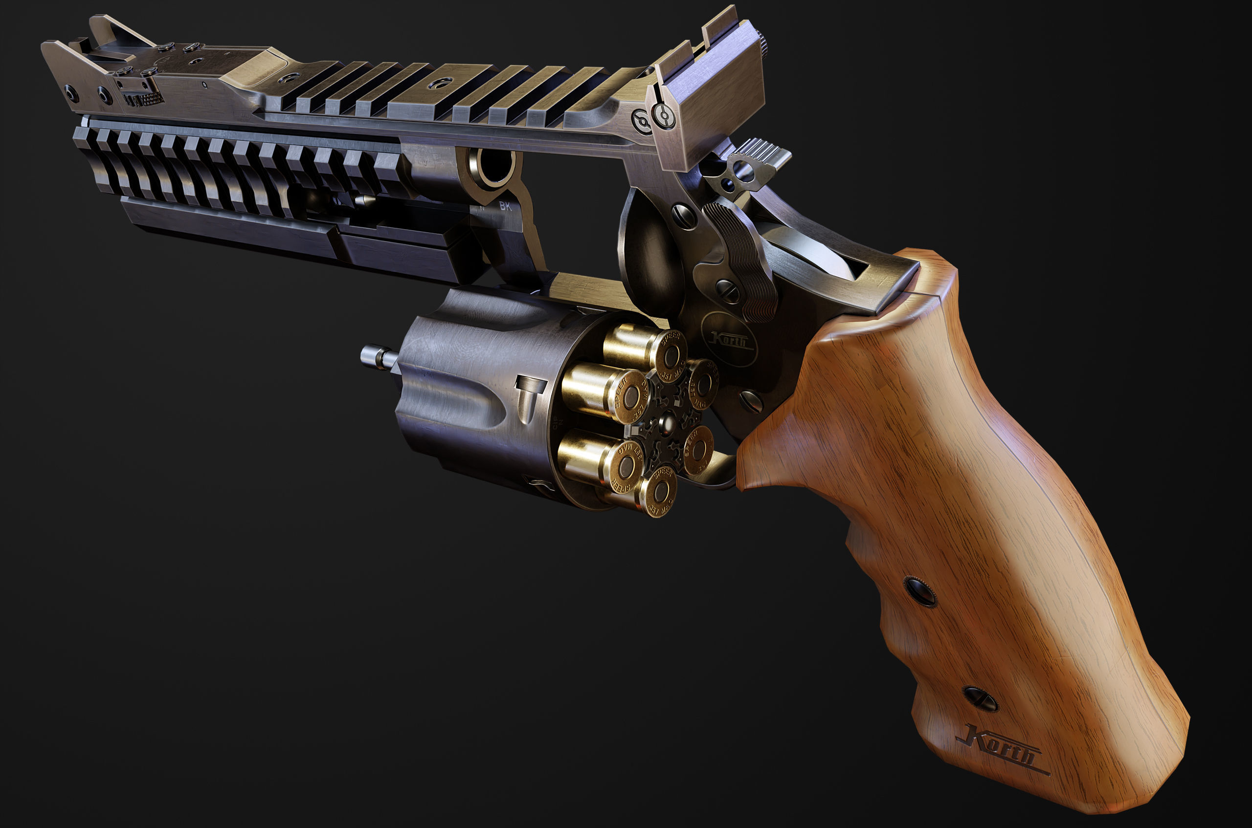 Nighthawk Korth Supersport STX Low-poly 3D model_4