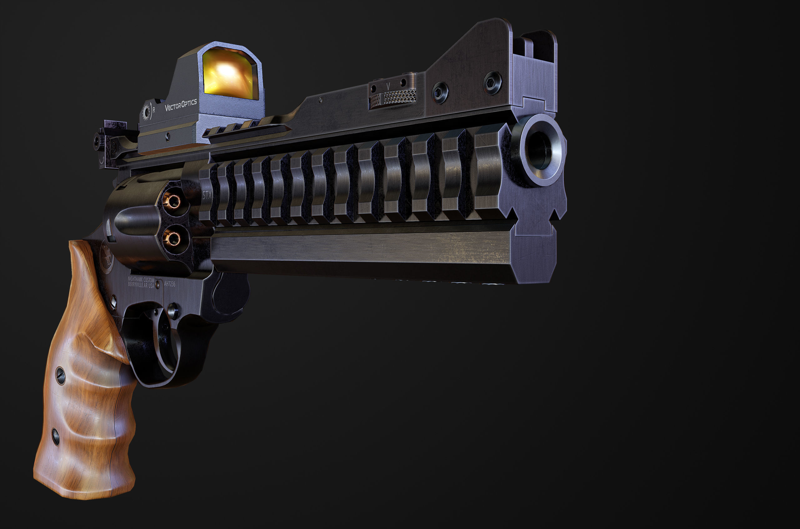 Nighthawk Korth Supersport STX Low-poly 3D model_9