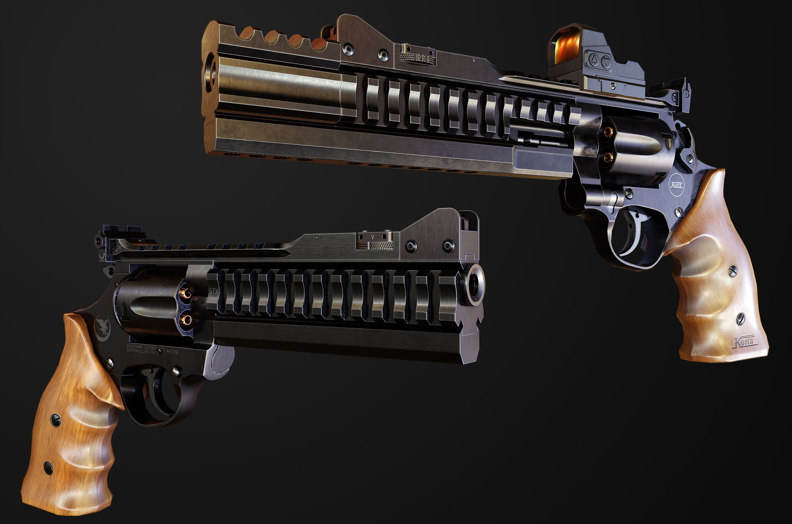 Nighthawk Korth Supersport STX Low-poly 3D model_7