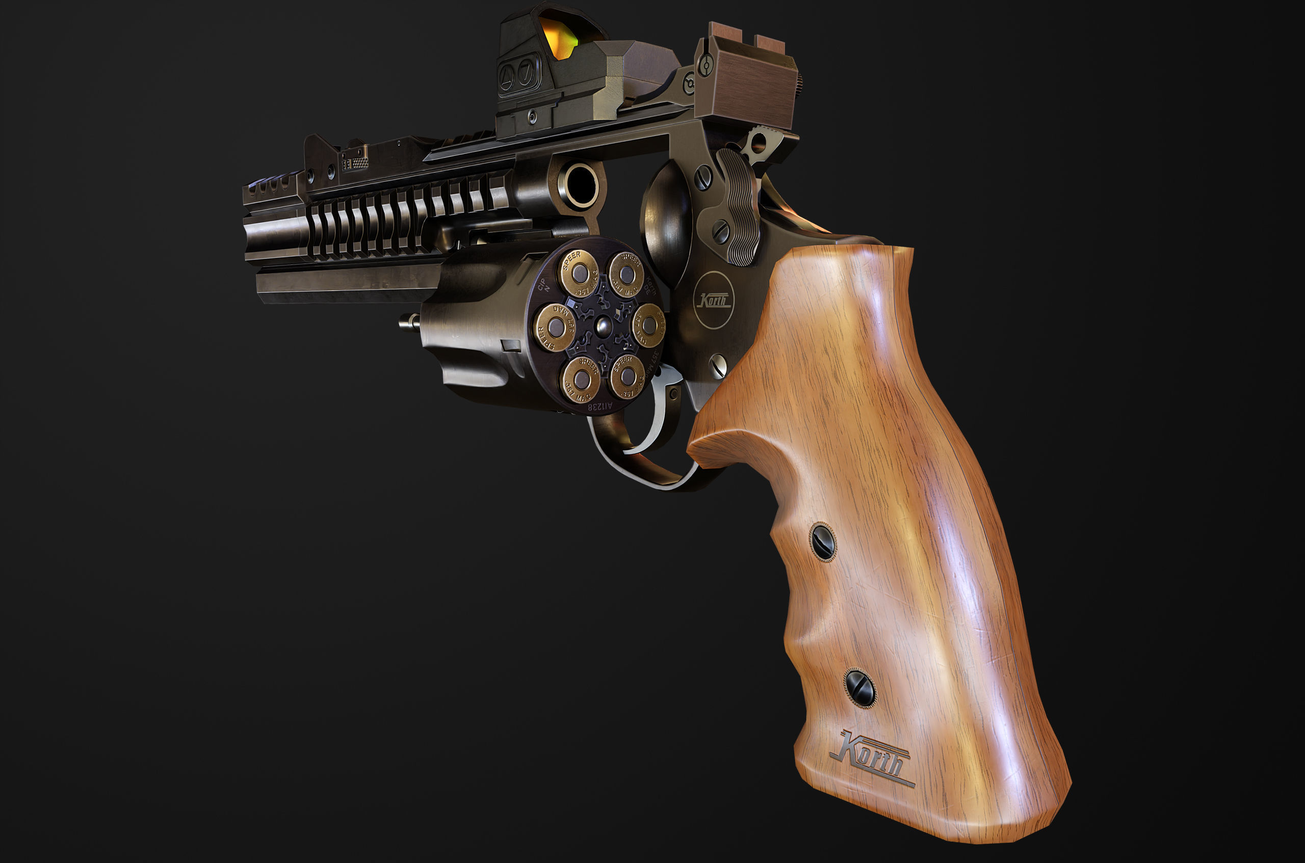 Nighthawk Korth Supersport STX Low-poly 3D model_3