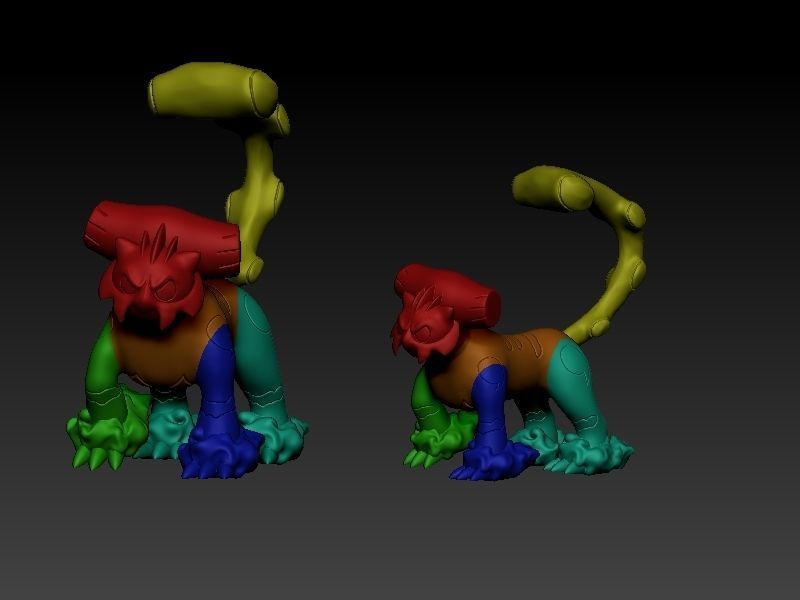 Pokemon - Landorus Therian with cuts and as a whole 3D print model_1