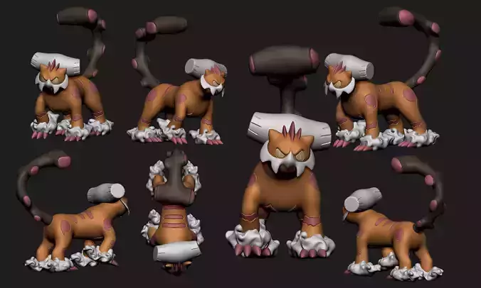 Pokemon - Landorus Therian with cuts and as a whole
