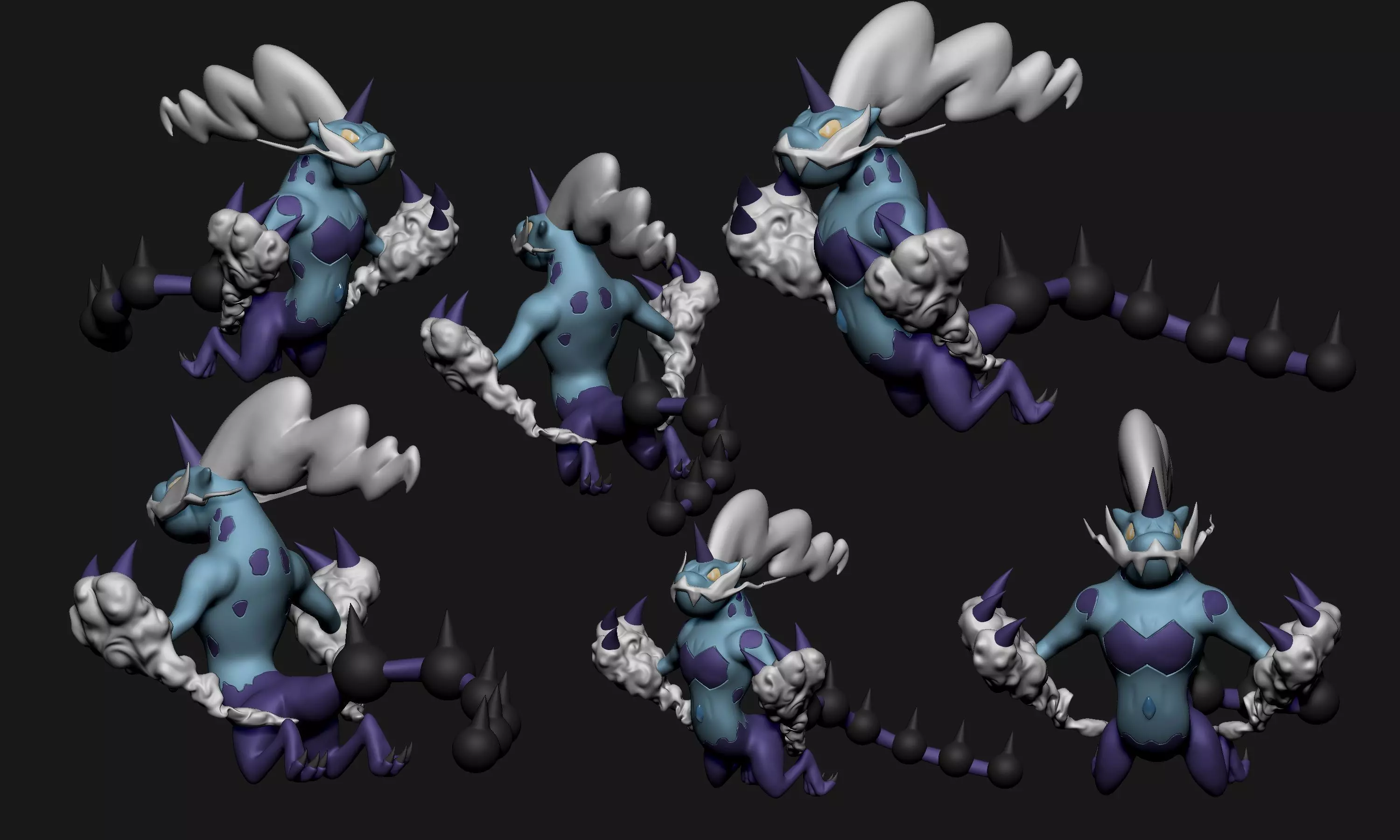 Pokemon - Thundurus Therian with cuts and as a whole 3D print model_0