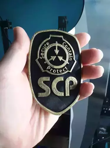 SCP Badge Printable Prop 3D print model