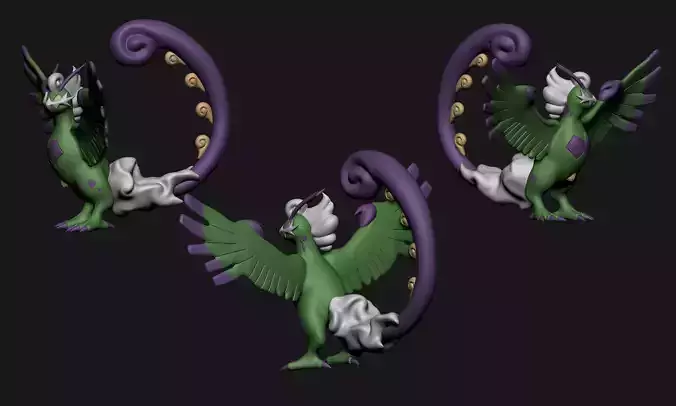 Pokemon - Tornadus Therian with cuts and as a whole